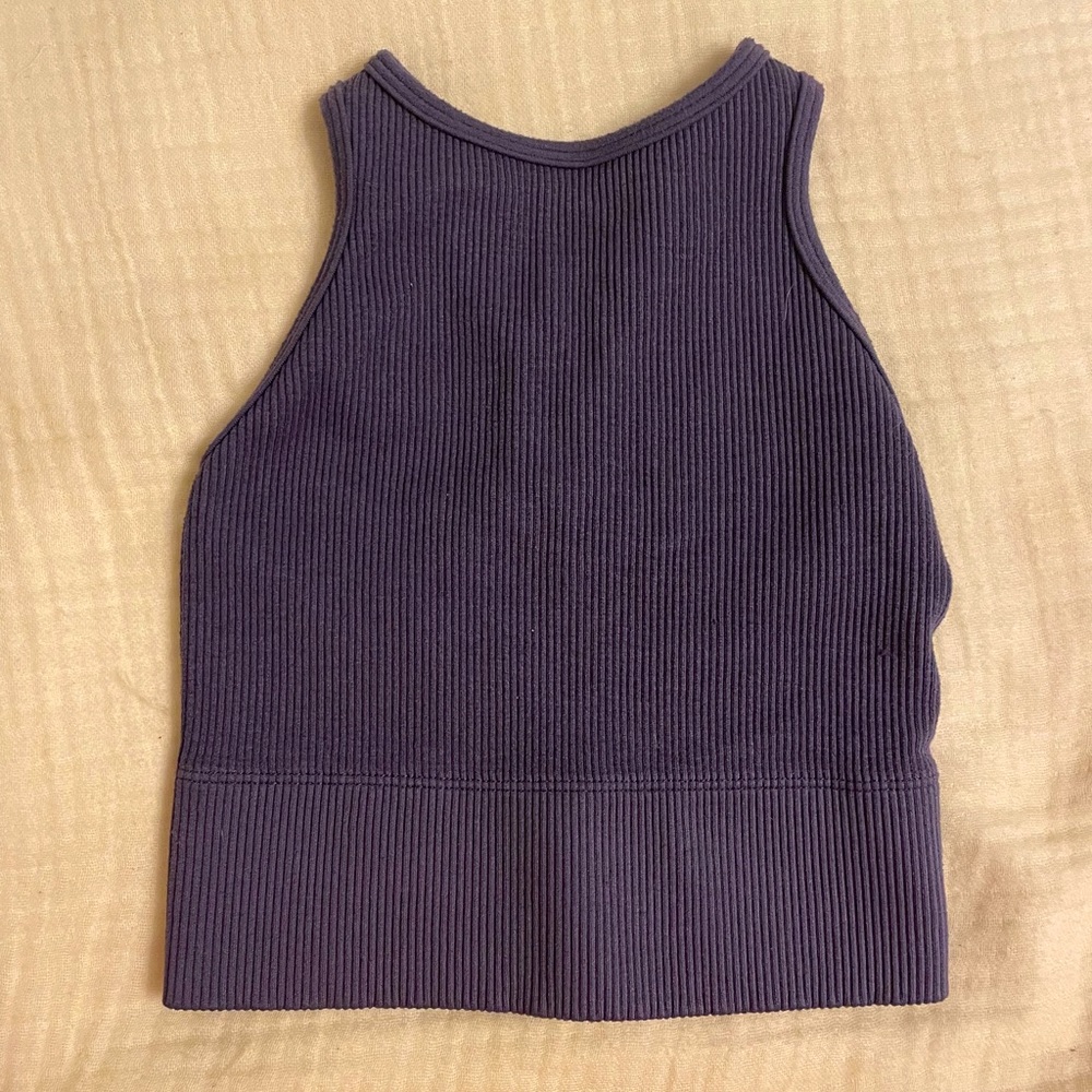 Gilly Hicks ribbed seamless longline high neck bra top